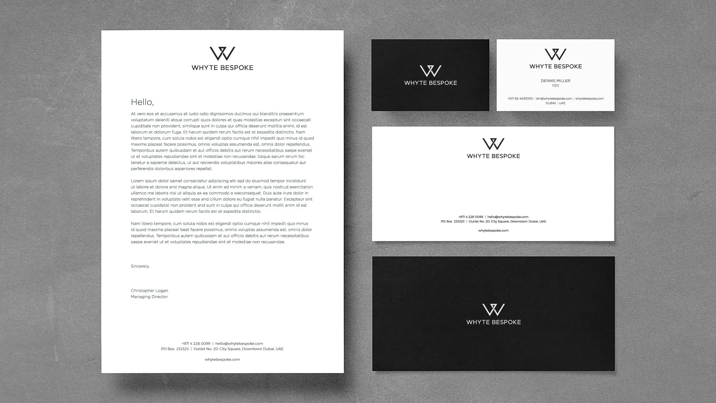 WHYTE BESPOKE - BRANDING BY SAAD DESIGN
